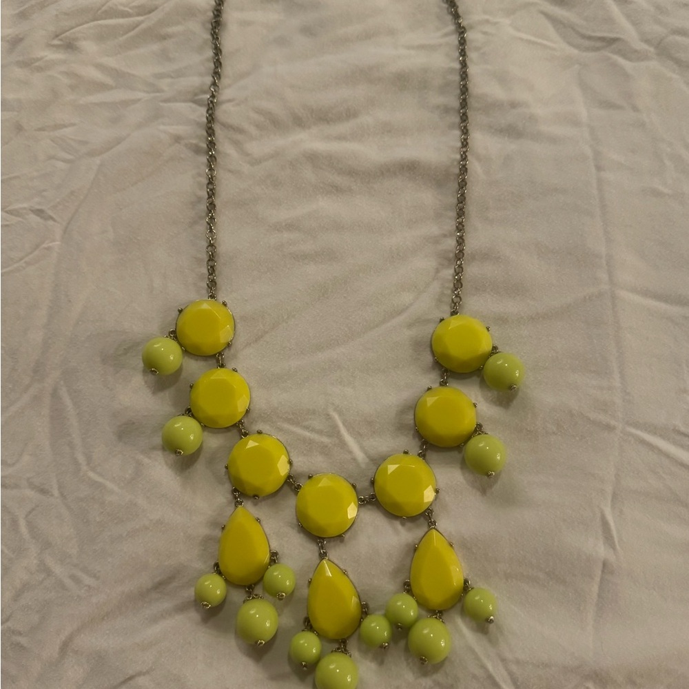 Lime Statement Bib Necklace - Women Jewelry
